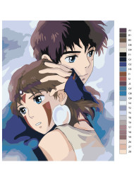 Картина по номерам "Сан и Аситака"