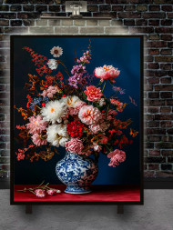 Постер на холсте &amp;quot;Цветочный шедевр в фарфоре&amp;quot;