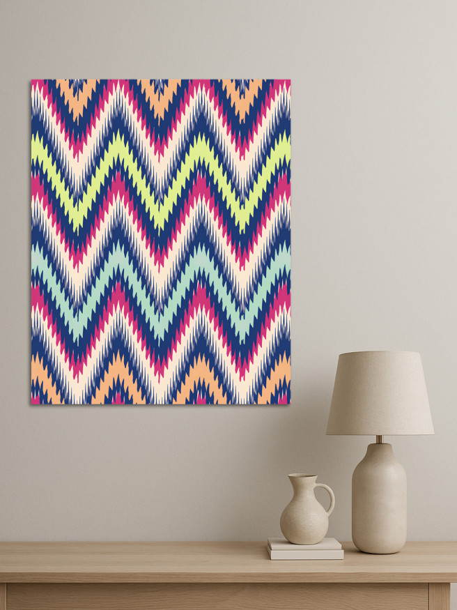 Постер на холсте &amp;quot;Зигзагообразный восточный узор&amp;quot;