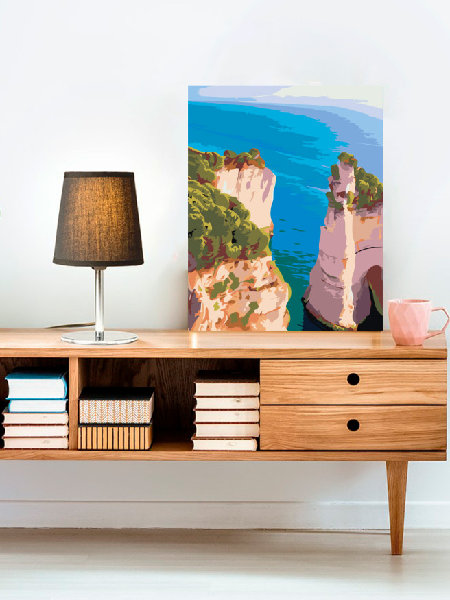 Raqamlar bo&amp;#039;yicha rasm &amp;quot;Dengiz bo&amp;#039;yidagi jarlik&amp;quot;