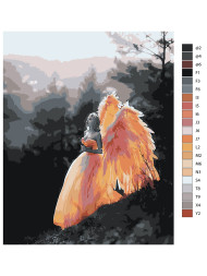 Raqamlar bo'yicha rasm "Qanotli qiz"