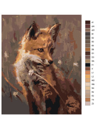 Картина по номерам "Хитрая лиса"