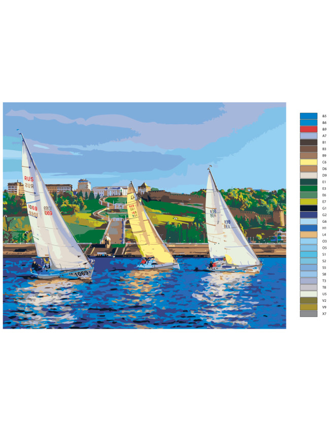 Картина по номерам &amp;quot;Яхты&amp;quot;