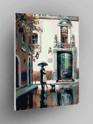 Raqamlar bo&#039;yicha rasm &quot;Yomg&#039;ir tagidagi juftlik&quot;