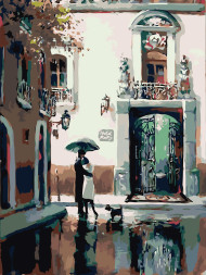 Raqamlar bo&#039;yicha rasm &quot;Yomg&#039;ir tagidagi juftlik&quot;