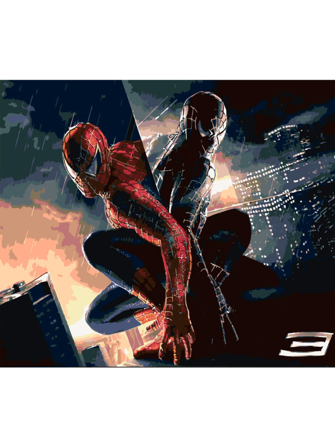 Картина по номерам &amp;quot;Чёрный человек паук&amp;quot;
