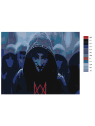 Картина по номерам &amp;quot;Человек в маске&amp;quot;