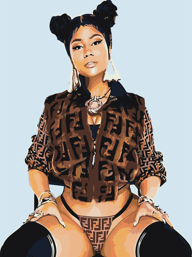 Raqamlar bo&amp;#039;yicha rasm &amp;quot;Nikki Minaj&amp;quot;