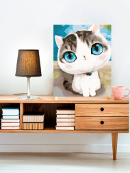 Raqamlar bo&#039;yicha rasm &quot;Moviy ko&#039;zli mushuk&quot;