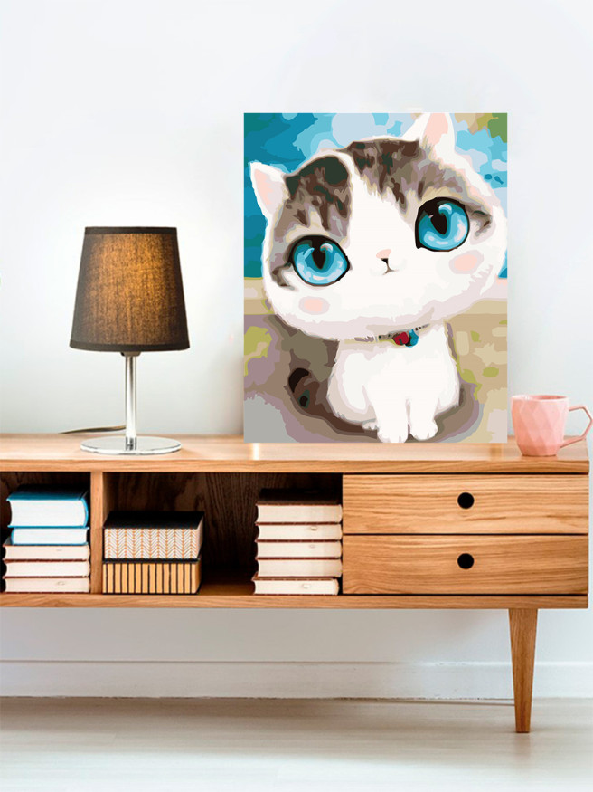 Raqamlar bo&amp;#039;yicha rasm &amp;quot;Moviy ko&amp;#039;zli mushuk&amp;quot;