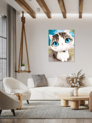 Raqamlar bo&#039;yicha rasm &quot;Moviy ko&#039;zli mushuk&quot;