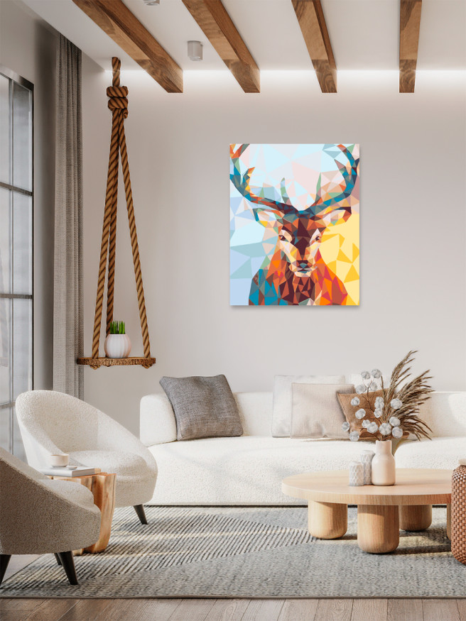 Raqamlar bo&amp;#039;yicha rasm &amp;quot;Mozaik kiyik&amp;quot;