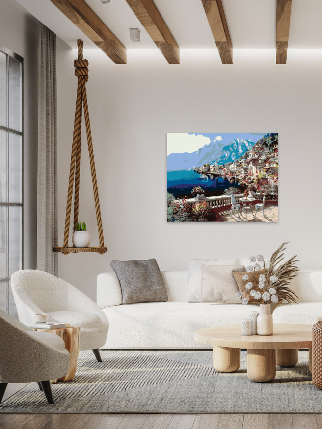 Картина по номерам &amp;quot;Прибрежный город&amp;quot;