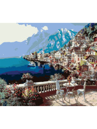 Картина по номерам &amp;quot;Прибрежный город&amp;quot;