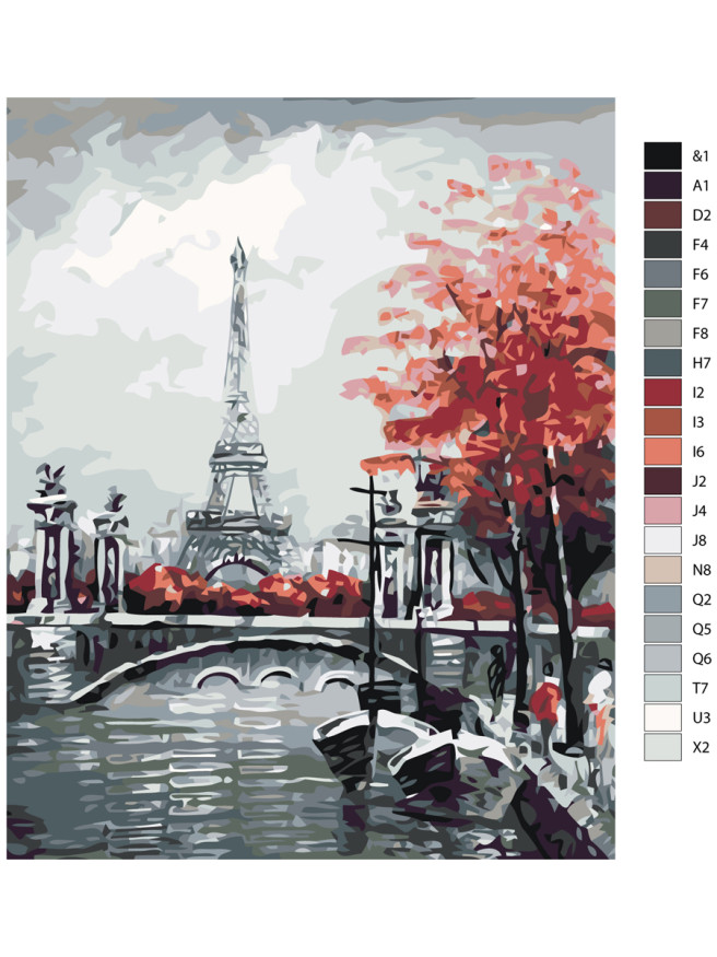 Raqamlar bo&amp;#039;yicha rasm &amp;quot;Parij&amp;quot;