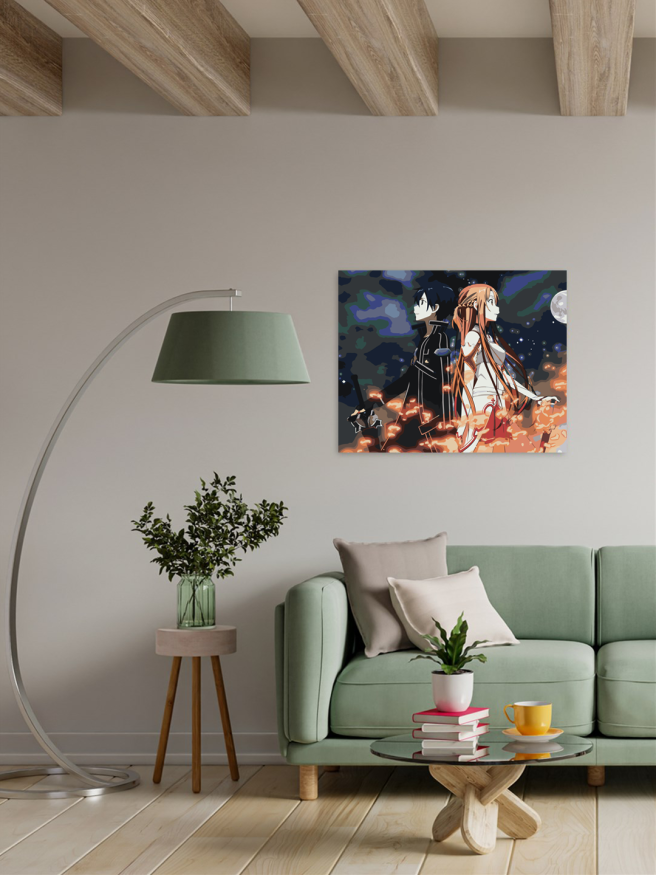 Raqamlar bo&amp;#039;yicha rasm &amp;quot;Qilich ustalari - Kirito va Asuna &amp;quot;