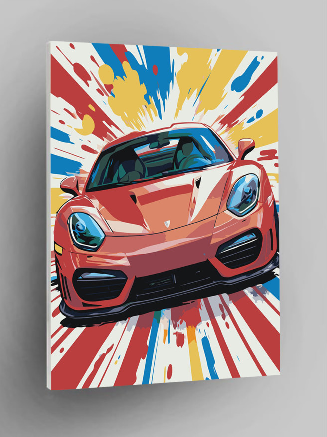 Raqamlar bo&amp;#039;yicha rasm &amp;quot;Qizil mashina&amp;quot;