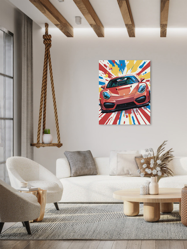 Raqamlar bo&amp;#039;yicha rasm &amp;quot;Qizil mashina&amp;quot;