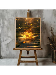 Постер на холсте &amp;quot;Светящийся лотос на воде&amp;quot;