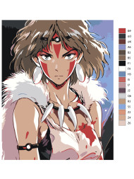 Картина по номерам "Принцесса Мононоке"