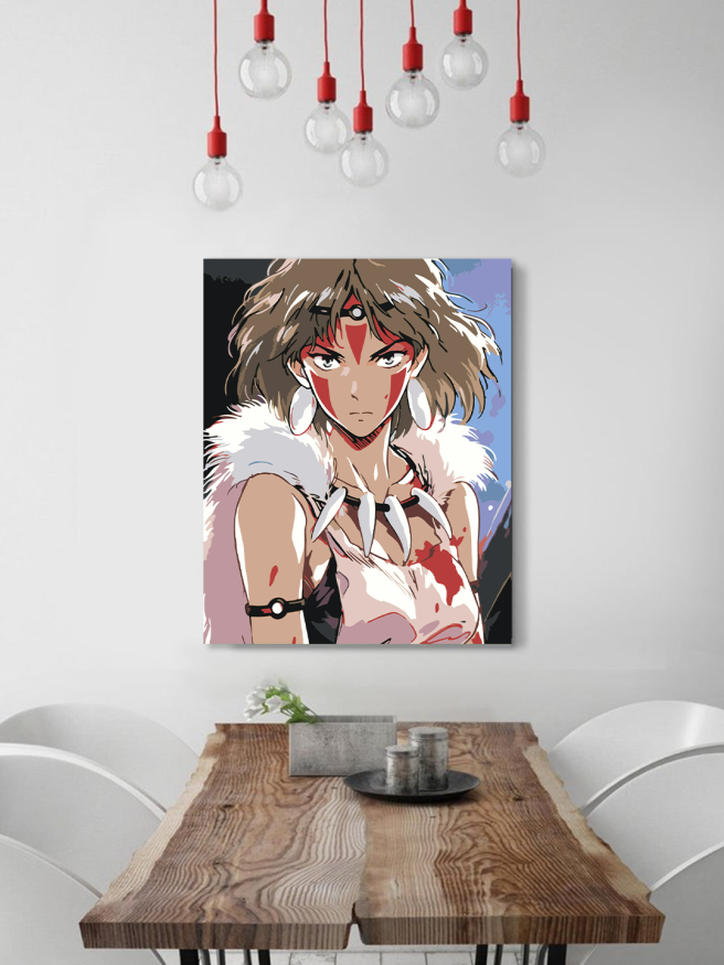 Картина по номерам &amp;quot;Принцесса Мононоке&amp;quot;