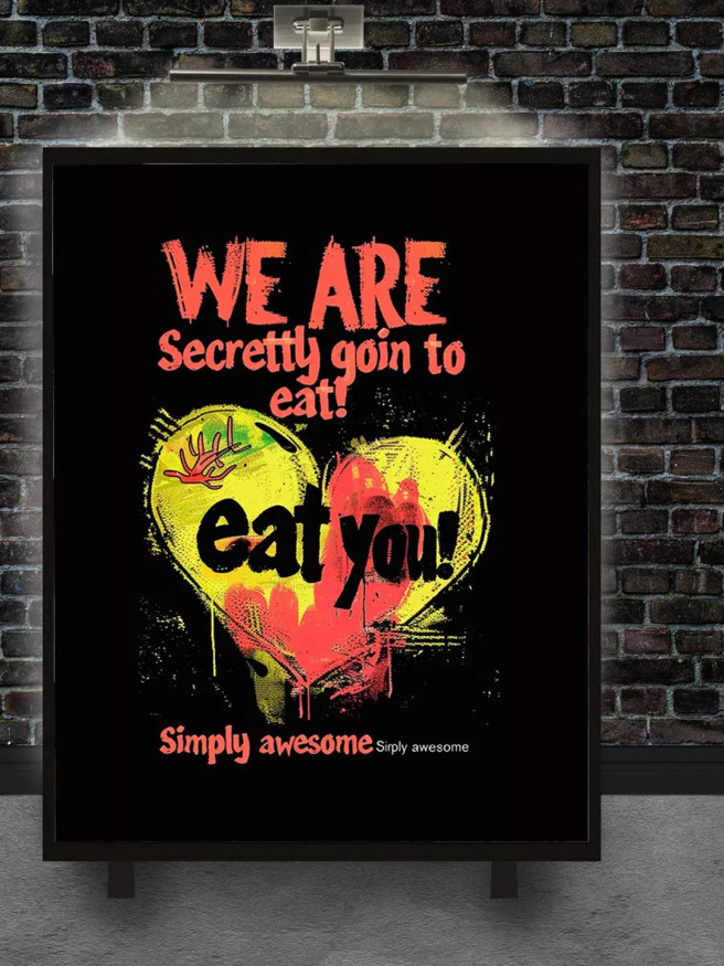 Постер на холсте &amp;quot;Секретная любовь с укусом&amp;quot;