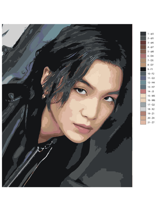 Картина по номерам &amp;quot;BTS Сюга&amp;quot;