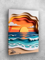 Постер на холсте &amp;quot;Морской закат&amp;quot;