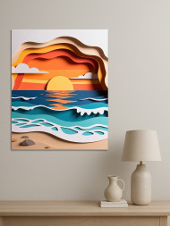 Постер на холсте &amp;quot;Морской закат&amp;quot;