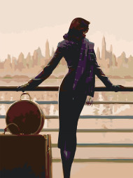 Картина по номерам &amp;quot;Леди с чемоданами&amp;quot;