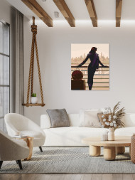 Картина по номерам &amp;quot;Леди с чемоданами&amp;quot;