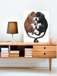 Raqamlar bo&#039;yicha rasm &quot;Leopard va pantera&quot;