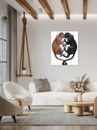 Raqamlar bo&#039;yicha rasm &quot;Leopard va pantera&quot;