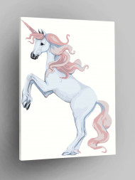 Raqamlar bo'yicha rasm "Pushti yeleli pony"