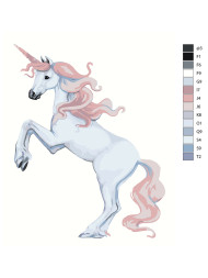 Raqamlar bo'yicha rasm "Pushti yeleli pony"