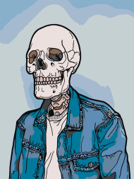 Raqamlar bo&#039;yicha rasm &quot;Skelet odam&quot;