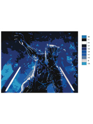 Картина по номерам &amp;quot;Женщина кошка&amp;quot;