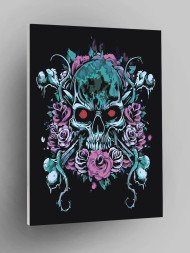 Raqamlar bo&#039;yicha rasm &quot;Gullar bilan bosh suyagi&quot;