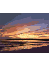 Raqamlar bo&#039;yicha rasm &quot;Dengiz qirg&#039;og&#039;i&quot;