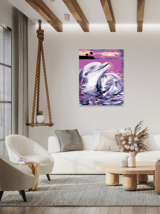 Raqamlar bo&amp;#039;yicha rasm &amp;quot;Delfinlar juftligi&amp;quot;