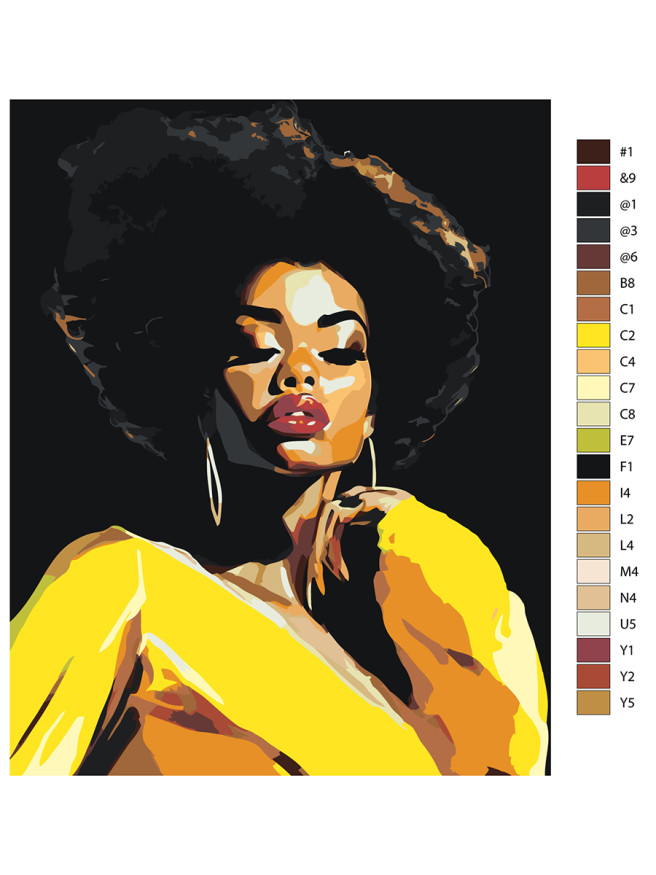 Картина по номерам &amp;quot;Красивая девушка&amp;quot;