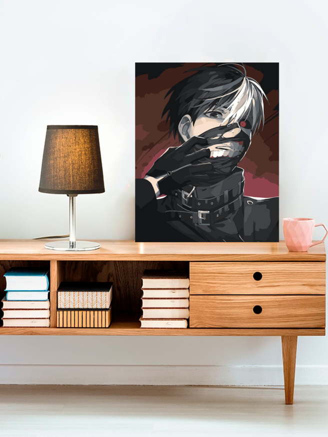 Картина по номерам &amp;quot;Токийский гуль - Канеки Кен&amp;quot;