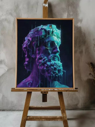 Holstga bosilgan poster "Raqamli antik titan"