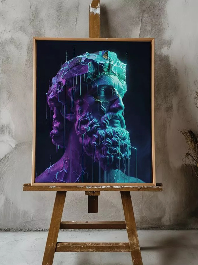 Постер на холсте &amp;quot;Цифровой античный титан&amp;quot;