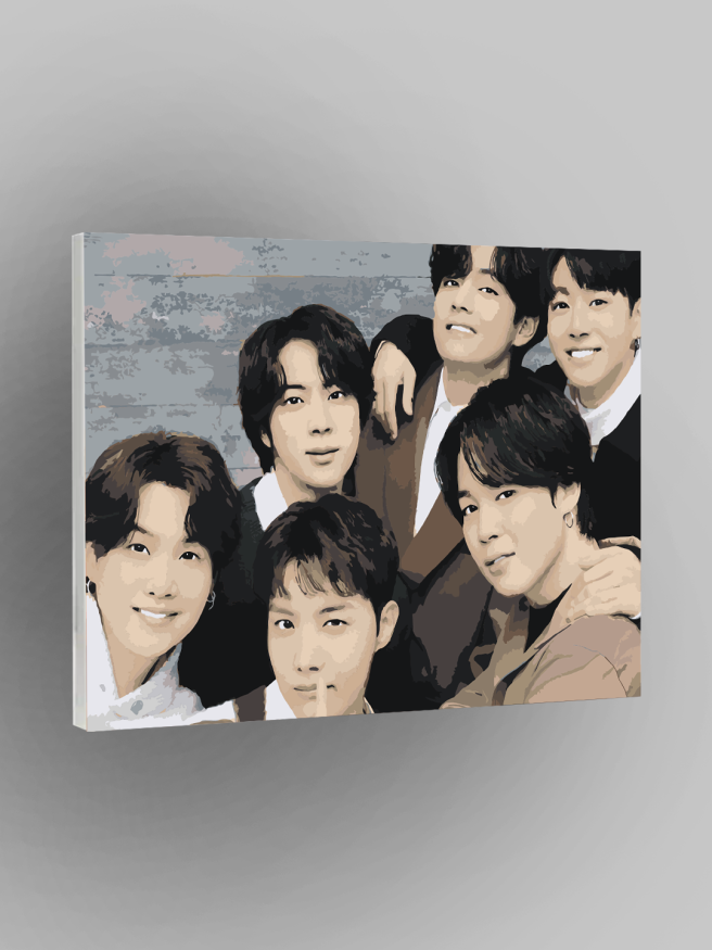 Картина по номерам &amp;quot;BTS вместе&amp;quot;