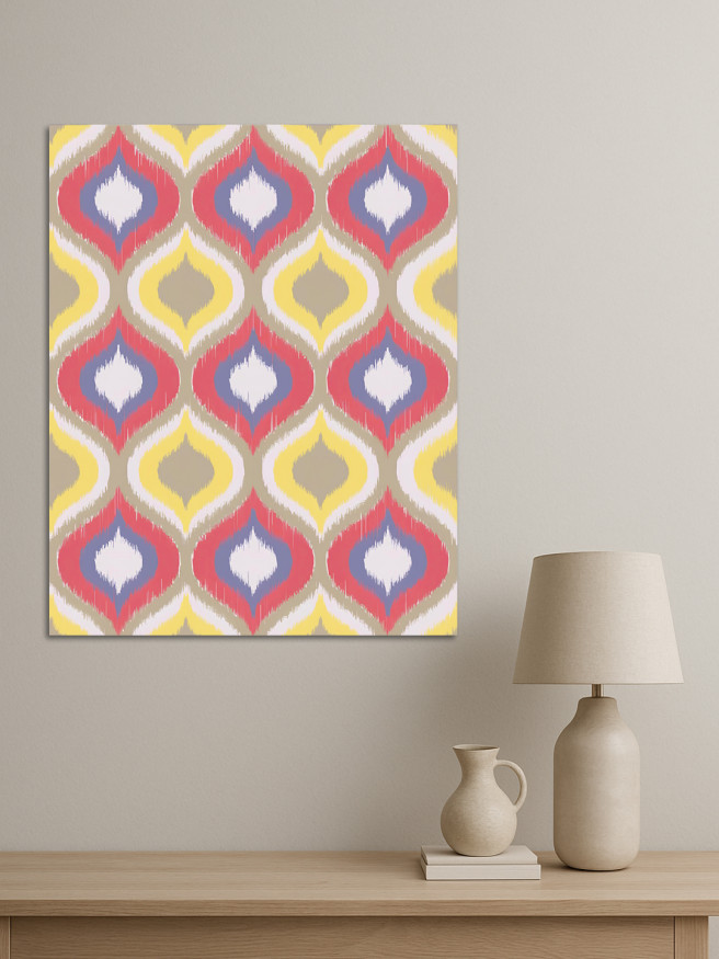 Holstga bosilgan poster &amp;quot;Rangdor sharqona naqsh&amp;quot;