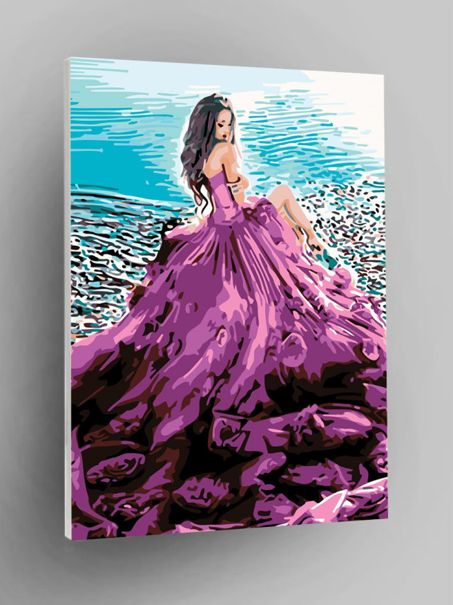 Raqamlar bo&amp;#039;yicha rasm &amp;quot;Qip-qizil libosdagi qiz&amp;quot;