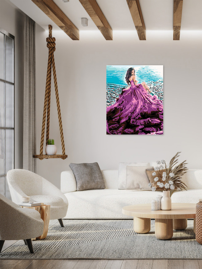 Raqamlar bo&amp;#039;yicha rasm &amp;quot;Qip-qizil libosdagi qiz&amp;quot;