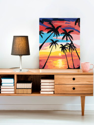 Raqamlar bo&#039;yicha rasm &quot;Dengiz bo&#039;yidagi palmalar&quot;