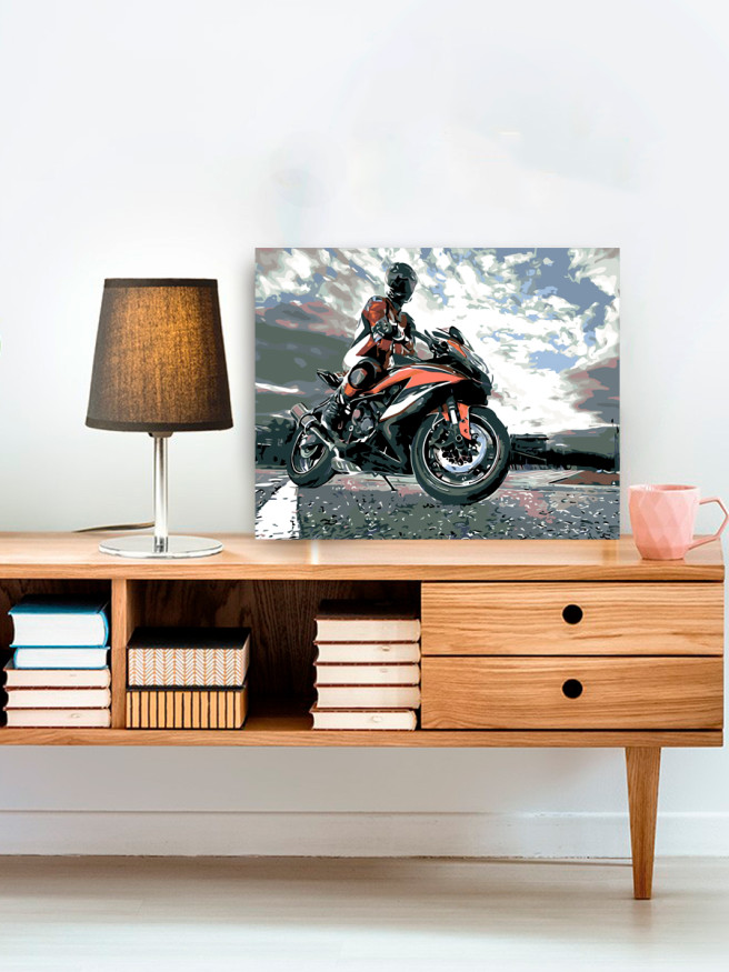 Raqamlar bo&amp;#039;yicha rasm &amp;quot;Motosiklchi&amp;quot;